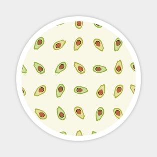 Avocado with nature colors Magnet